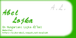 abel lojka business card